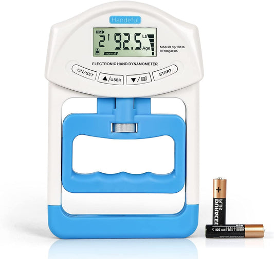 Grip Strength Tester, Hand Grip Dynamometer, Electronic Handgrip Testing for Sports Home School Use
