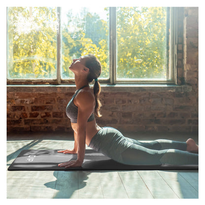 High Density NBR Exercise Mat with Carry Strap, Size: 68Inx24Inx.47In (12Mm Thick) Black